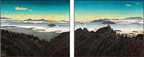 S.F. Bay Sunset from Grizzly Peak (Diptych) — Tom Killion
